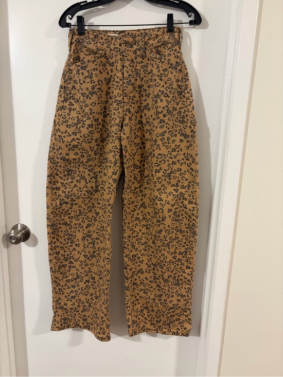 Pilcro Pants - Pilcro Wide-Leg Leopard Print Pants in Tan and Black